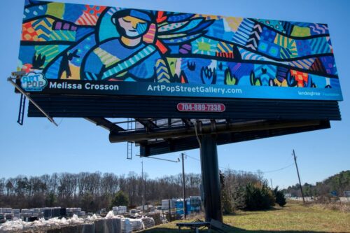 My painting, Harvest featured on an ArtPop Billboard in 2022