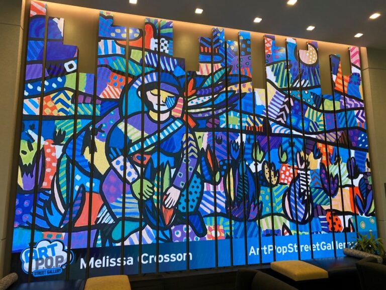 Melissa's painting Harvest at AC Hotel Ballantyne