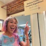 Melissa Crosson at the opening of her new art exhibit in Hickory, North Carolina